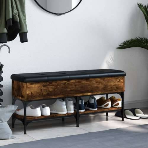 Klupa za cipele boja hrasta 102x32x45 cm konstruirano drvo - Dimljeni hrast 102 x 32 x 45 cm Cijena