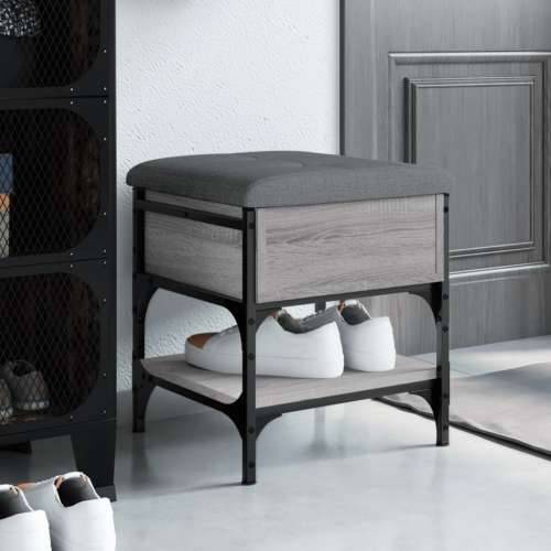 Klupa za cipele siva boja hrasta 42x42x45 cm konstruirano drvo - Sivi hrast sonoma 42 x 42 x 45 cm Cijena