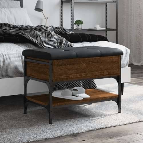 Klupa za cipele boja hrasta 62x42x45 cm od konstruiranog drva - Smeđi hrast 62 x 42 x 45 cm Cijena