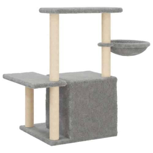Penjalica za mačke - Kuća za mačke - Grebalica sa stupovima za grebanje svjetlosiva 83 cm - Svjetlosiva Cijena