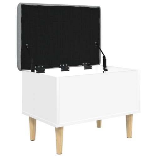 Klupa za pohranu bijela 62 x 42 x 46 cm od konstruiranog drva - Bijela 62 x 42 x 46 cm Cijena