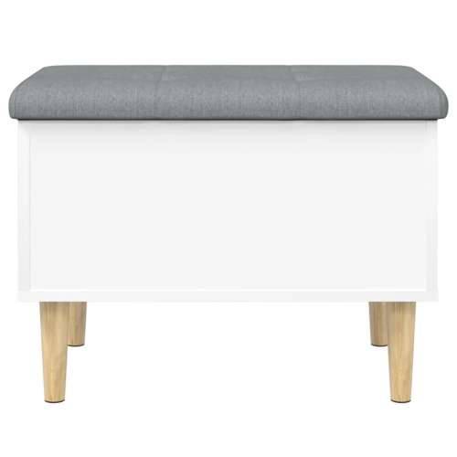 Klupa za pohranu bijela 62 x 42 x 46 cm od konstruiranog drva - Bijela 62 x 42 x 46 cm Cijena