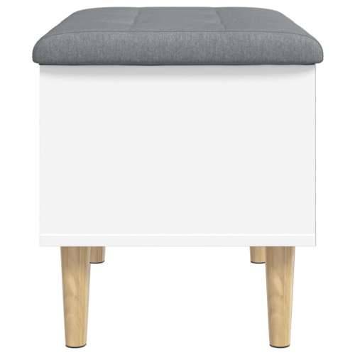 Klupa za pohranu bijela 62 x 42 x 46 cm od konstruiranog drva - Bijela 62 x 42 x 46 cm Cijena