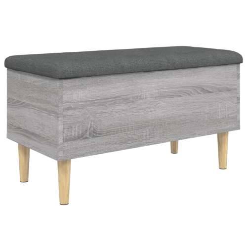 Klupa za pohranu siva boja hrasta 82x42x46 cm konstruirano drvo - Sivi hrast sonoma 82 x 42 x 46 cm Cijena