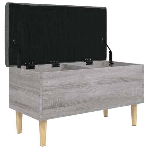 Klupa za pohranu siva boja hrasta 82x42x46 cm konstruirano drvo - Sivi hrast sonoma 82 x 42 x 46 cm Cijena