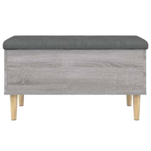 Klupa za pohranu siva boja hrasta 82x42x46 cm konstruirano drvo - Sivi hrast sonoma 82 x 42 x 46 cm Cijena