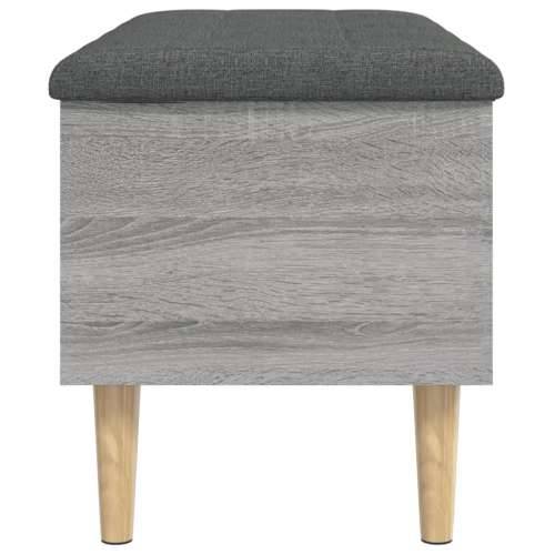 Klupa za pohranu siva boja hrasta 82x42x46 cm konstruirano drvo - Sivi hrast sonoma 82 x 42 x 46 cm Cijena