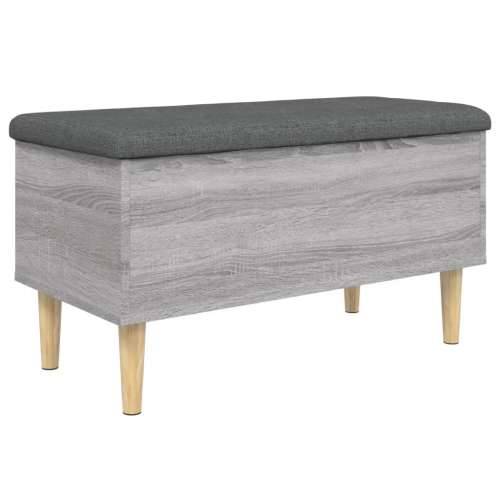 Klupa za pohranu siva boja hrasta 82x42x46 cm konstruirano drvo - Sivi hrast sonoma 82 x 42 x 46 cm Cijena