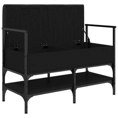 Klupa za cipele crna 85,5x42x57,5 cm od konstruiranog drva - Crna Cijena
