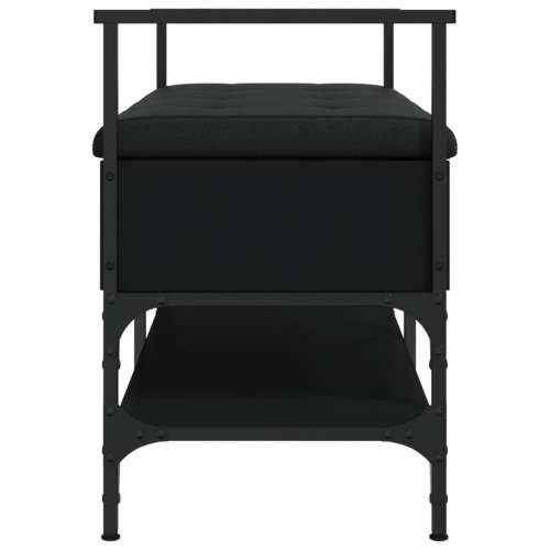 Klupa za cipele crna 85,5x42x57,5 cm od konstruiranog drva - Crna Cijena