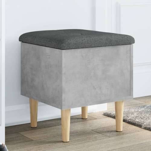 Klupa za pohranu siva boja betona 42x42x46 cm konstruirano drvo - Beton siva 42 x 42 x 46 cm Cijena