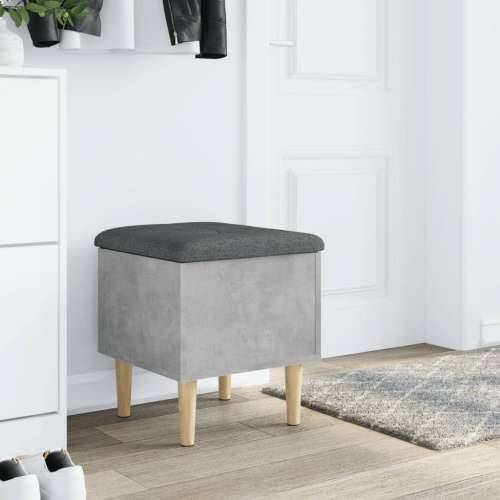 Klupa za pohranu siva boja betona 42x42x46 cm konstruirano drvo - Beton siva 42 x 42 x 46 cm Cijena