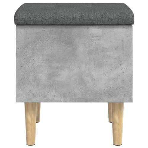 Klupa za pohranu siva boja betona 42x42x46 cm konstruirano drvo - Beton siva 42 x 42 x 46 cm Cijena