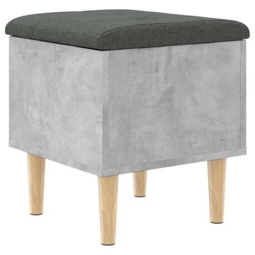 Klupa za pohranu siva boja betona 42x42x46 cm konstruirano drvo - Beton siva 42 x 42 x 46 cm Cijena