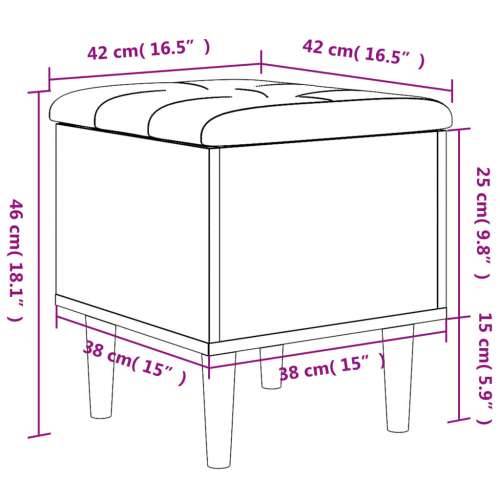 Klupa za pohranu siva boja betona 42x42x46 cm konstruirano drvo - Beton siva 42 x 42 x 46 cm Cijena