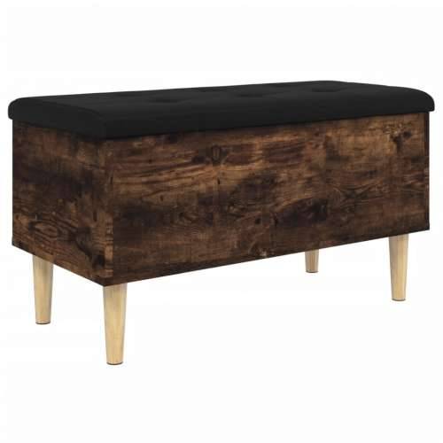 Klupa za pohranu boja hrasta 82x42x46 cm od konstruiranog drva - Dimljeni hrast 82 x 42 x 46 cm Cijena