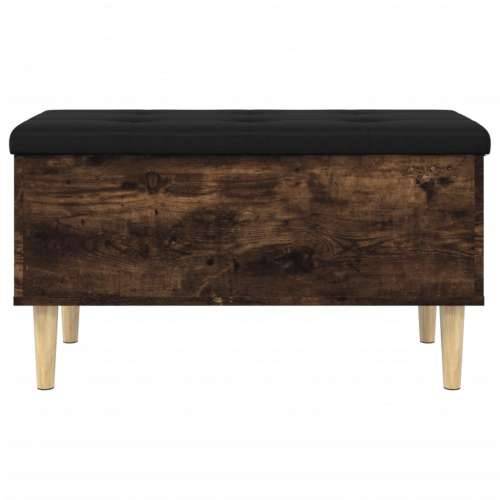 Klupa za pohranu boja hrasta 82x42x46 cm od konstruiranog drva - Dimljeni hrast 82 x 42 x 46 cm Cijena