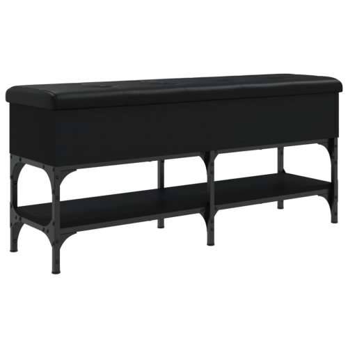 Klupa za cipele crna 102x32x45 cm od konstruiranog drva - Crna 102 x 32 x 45 cm Cijena