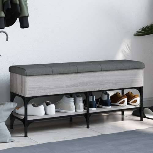 Klupa za cipele siva boja hrasta 102x32x45 cm konstruirano drvo - Sivi hrast sonoma 102 x 32 x 45 cm Cijena