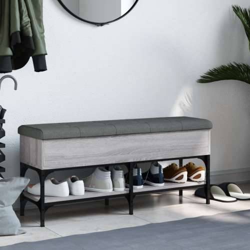 Klupa za cipele siva boja hrasta 102x32x45 cm konstruirano drvo - Sivi hrast sonoma 102 x 32 x 45 cm Cijena