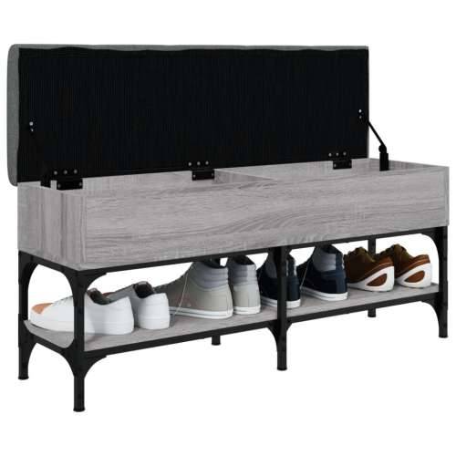 Klupa za cipele siva boja hrasta 102x32x45 cm konstruirano drvo - Sivi hrast sonoma 102 x 32 x 45 cm Cijena