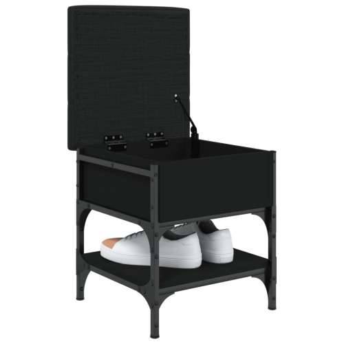 Klupa za cipele crna 42 x 42 x 45 cm od konstruiranog drva - Crna 42 x 42 x 45 cm Cijena