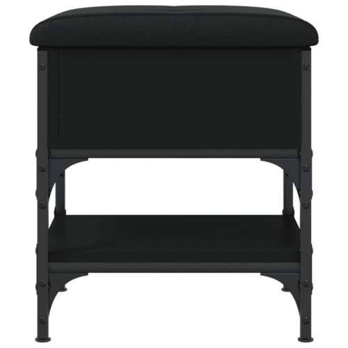 Klupa za cipele crna 42 x 42 x 45 cm od konstruiranog drva - Crna 42 x 42 x 45 cm Cijena