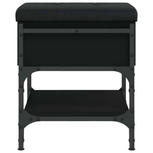 Klupa za cipele crna 42 x 42 x 45 cm od konstruiranog drva - Crna 42 x 42 x 45 cm Cijena