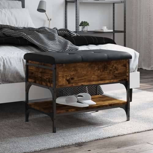 Klupa za cipele boja dimljenog hrasta 62x42x45 cm drvena - Dimljeni hrast 62 x 42 x 45 cm Cijena