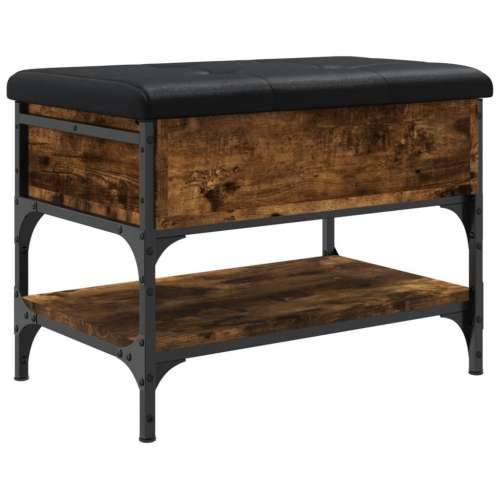 Klupa za cipele boja dimljenog hrasta 62x42x45 cm drvena - Dimljeni hrast 62 x 42 x 45 cm Cijena