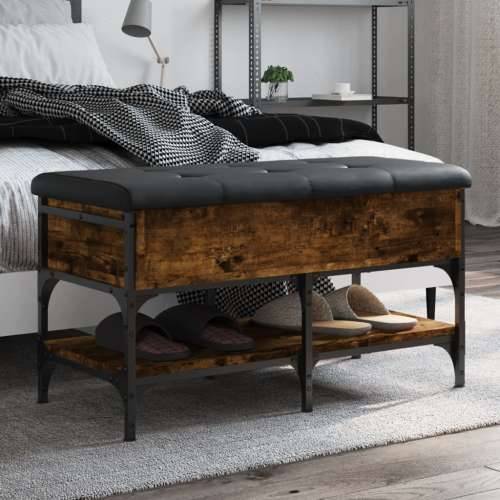 Klupa za cipele boja hrasta 82x42x45 cm od konstruiranog drva - Dimljeni hrast 82 x 42 x 45 cm Cijena