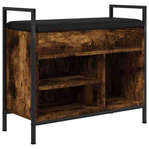 Klupa za cipele boja dimljenog hrasta 65,5x32x57,5 cm drvena - Dimljeni hrast 65.5 x 32 x 57.5 cm Cijena