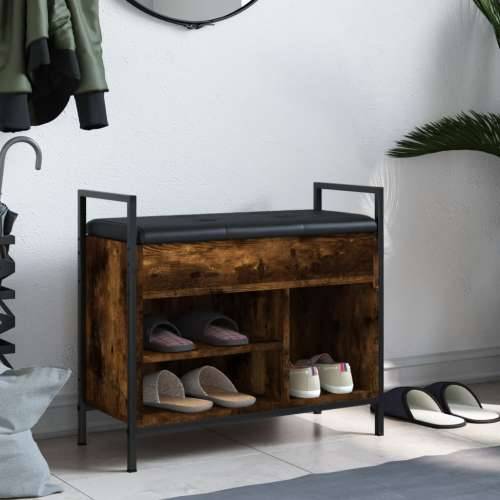 Klupa za cipele boja dimljenog hrasta 65,5x32x57,5 cm drvena - Dimljeni hrast 65.5 x 32 x 57.5 cm Cijena