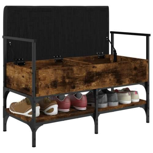 Klupa za cipele boja dimljenog hrasta 85,5x42x57,5 cm drvena - Dimljeni hrast Cijena