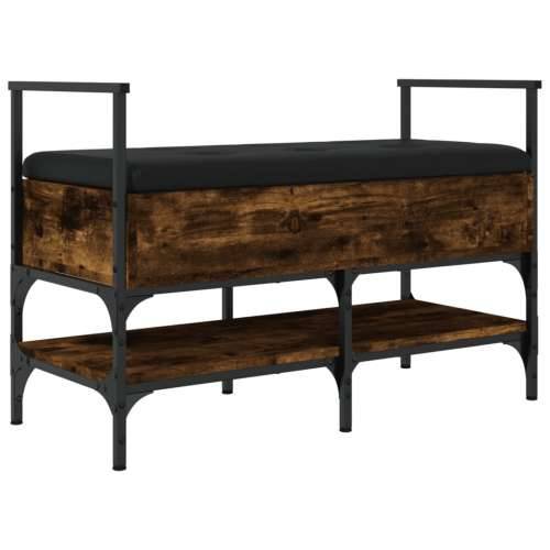 Klupa za cipele boja dimljenog hrasta 85,5x42x57,5 cm drvena - Dimljeni hrast Cijena