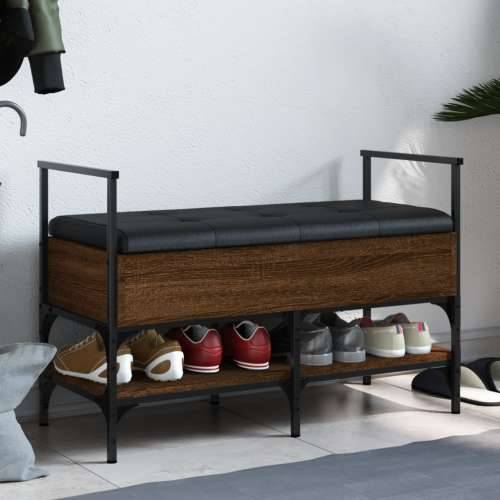 Klupa za cipele boja smeđeg hrasta 85,5x42x57,5 cm drvena - Smeđi hrast Cijena
