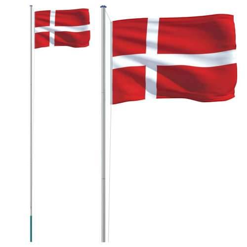 Danska zastava i jarbol 6,23 m aluminijska Cijena