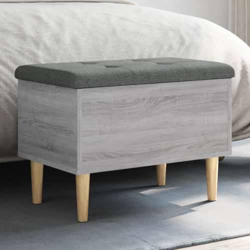 Klupa za pohranu siva boja hrasta 62x42x46 cm konstruirano drvo - Sivi hrast sonoma 62 x 42 x 46 cm Cijena