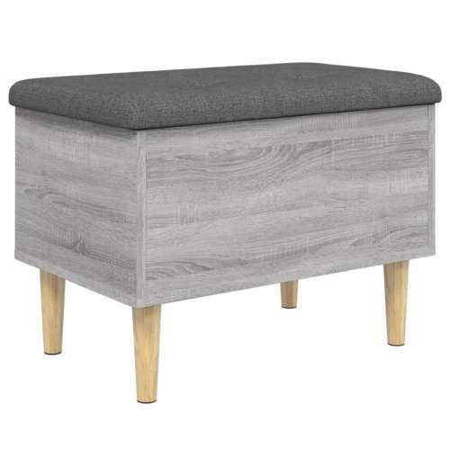 Klupa za pohranu siva boja hrasta 62x42x46 cm konstruirano drvo - Sivi hrast sonoma 62 x 42 x 46 cm Cijena