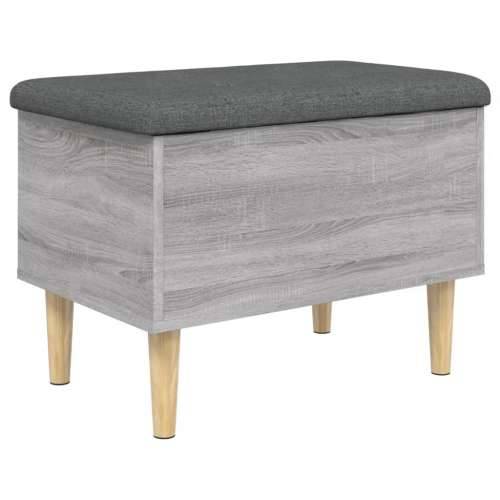 Klupa za pohranu siva boja hrasta 62x42x46 cm konstruirano drvo - Sivi hrast sonoma 62 x 42 x 46 cm Cijena