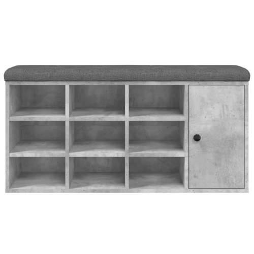 Klupa za cipele siva boja betona 102x32x50 cm konstruirano drvo - Beton siva Cijena