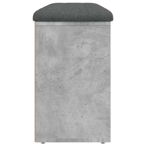 Klupa za cipele siva boja betona 102x32x50 cm konstruirano drvo - Beton siva Cijena