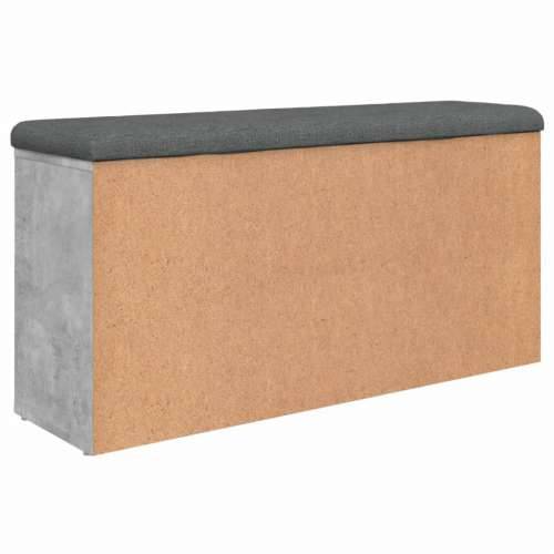 Klupa za cipele siva boja betona 102x32x50 cm konstruirano drvo - Beton siva Cijena