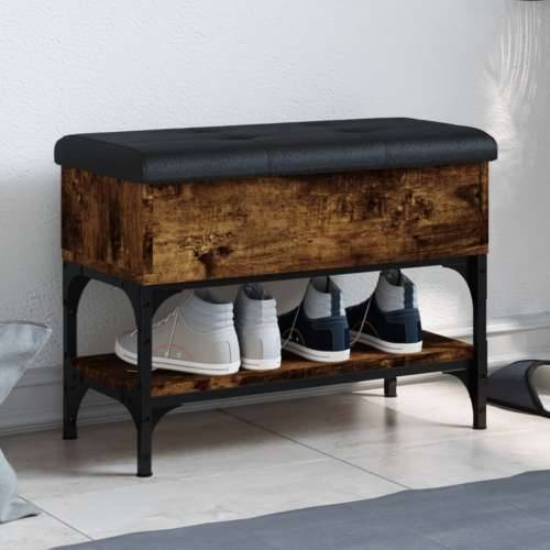 Klupa za cipele boja hrasta 62x32x45 cm konstruirano drvo - Dimljeni hrast 62 x 32 x 45 cm Cijena