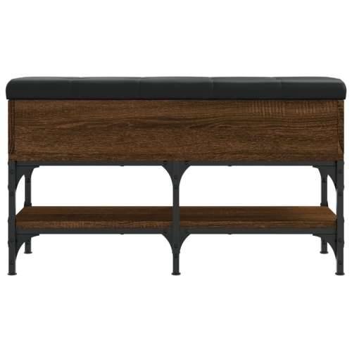 Klupa za cipele smeđa boja hrasta 82x32x45 cm konstruirano drvo - Smeđi hrast 82 x 32 x 45 cm Cijena
