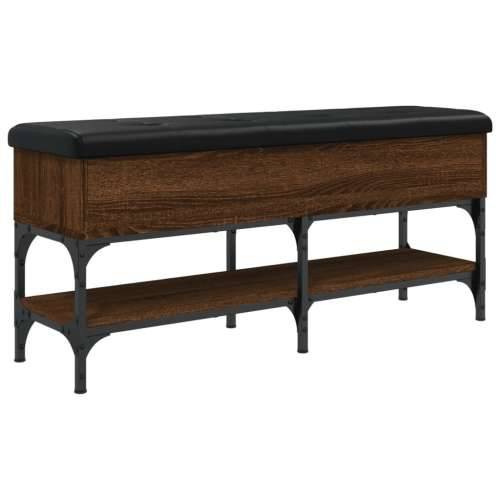 Klupa za cipele smeđa boja hrasta 102x32x45cm konstruirano drvo - Smeđi hrast 102 x 32 x 45 cm Cijena