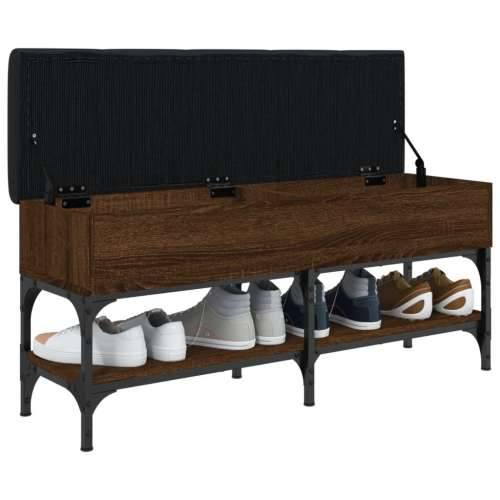 Klupa za cipele smeđa boja hrasta 102x32x45cm konstruirano drvo - Smeđi hrast 102 x 32 x 45 cm Cijena