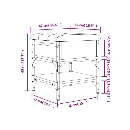 Klupa za cipele boja hrasta 42x42x45 cm konstruirano drvo - sonoma hrast 42 x 42 x 45 cm Cijena