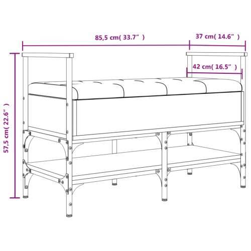 Klupa za cipele boja hrasta 85,5x42x57,5 cm konstruirano drvo - sonoma hrast Cijena