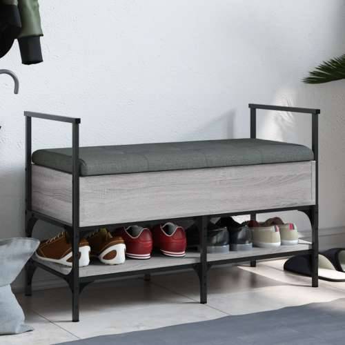 Klupa za cipele siva boja hrasta 85,5x42x57,5 cm drvena - Sivi hrast sonoma Cijena